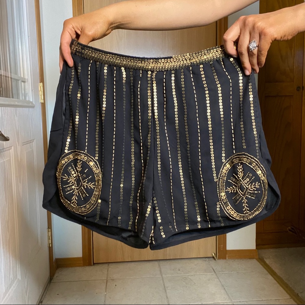 Sequin design shorts